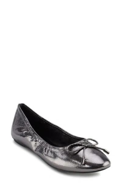 Karl Lagerfeld Paris Velma Metallic Ballet Flat