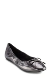 Karl Lagerfeld Women's Velma Almond Toe Ballet Flats In Gray