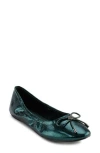 Karl Lagerfeld Women's Velma Almond Toe Ballet Flats In Green