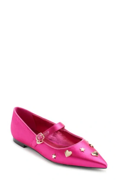 Karl Lagerfeld Paris Veyda Pointed Toe Mary Jane Flat In Cactus Flower