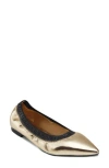 Karl Lagerfeld Paris Vinette Ballet Flat In Gold