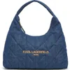 Karl Lagerfeld Paris Voyage Hobo In Blue