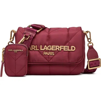 Karl Lagerfeld Paris Voyage Messenger In Burgundy