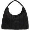 Karl Lagerfeld Paris Voyage Quilted Nylon Hobo Bag In Black