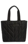 Karl Lagerfeld Paris Voyage Quilted Nylon Tote Bag In Black