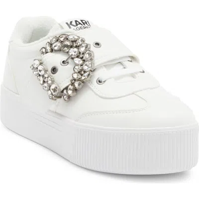 Karl Lagerfeld Paris Vy Lace-up Sneaker In White
