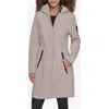Karl Lagerfeld Paris Water Resistant Hooded Raincoat In Khaki