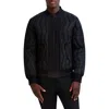 Karl Lagerfeld Paris Wavy Quilted Bomber Jacket In Black