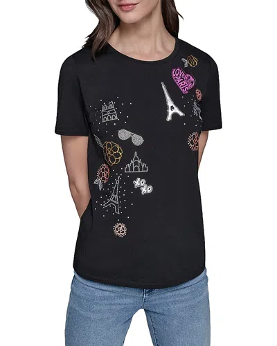 Karl Lagerfeld Paris Whimsy Tee In Black