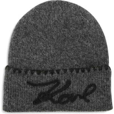 Karl Lagerfeld Paris Whipstitch Karl Beanie
