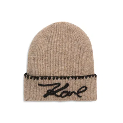 Karl Lagerfeld Paris Whipstitch Karl Beanie