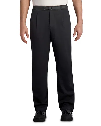 Karl Lagerfeld Paris White Label Slim Fit Belted Dress Pants In Black