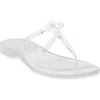 Karl Lagerfeld Wylda Womens Embellished Flip-flop Thong Sandals In Clear