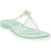 Karl Lagerfeld Wylda Clear Sandal In Mint Julep