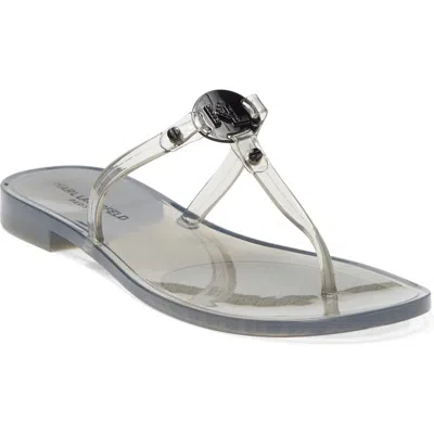 Karl Lagerfeld Wylda Clear Sandal In Smoke