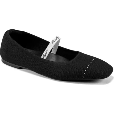 Karl Lagerfeld Paris Zailey Cap Toe Mary Jane Flat In Black