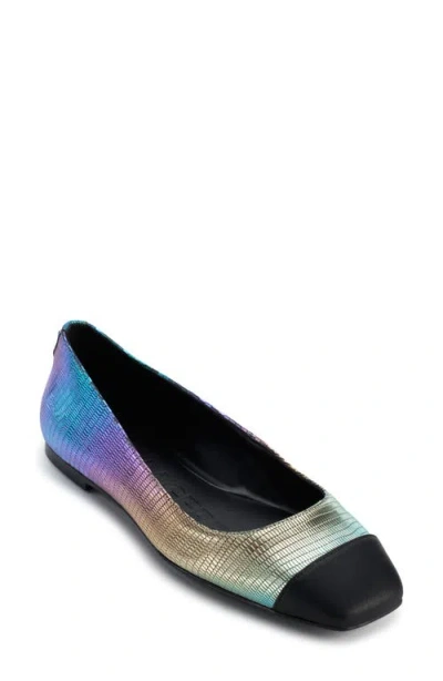 Karl Lagerfeld Paris Zayna Cap Toe Ballet Flat In Multi,black