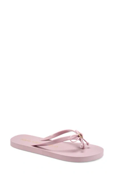 Karl Lagerfeld Paris Zeni Flip Flop In Pale Mauve