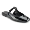 Karl Lagerfeld Zilla Womens Padded Insole Patent Mules In Black