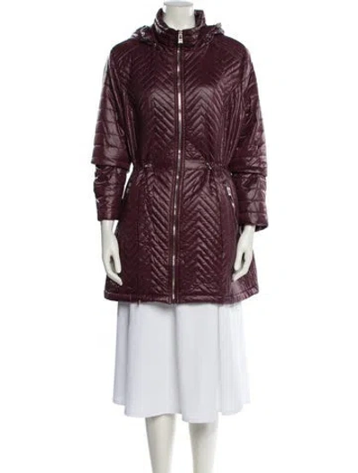 Pre-owned Karl Lagerfeld Parka In Burgundy