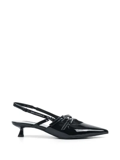 Karl Lagerfeld Pasha Buckle Strap Pumps In Black