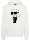 Karl Lagerfeld Patch Hoodie In White