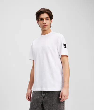Karl Lagerfeld Patch Logo T-shirt In White