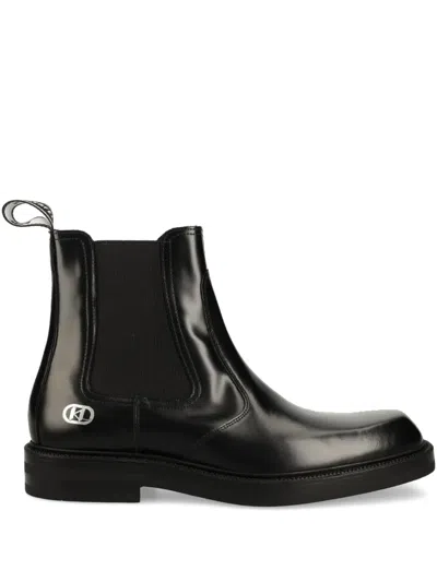 Karl Lagerfeld Patent Leather Boots In Black