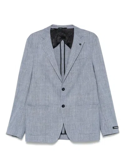 Karl Lagerfeld Patterned Blazer In Blue
