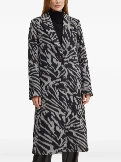Karl Lagerfeld Patterned Coat In Gray
