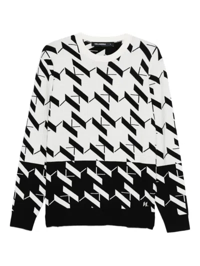 Karl Lagerfeld Patterned Sweater In Multi