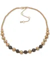 Karl Lagerfeld Pave Fireball Beaded Statement Necklace, 16" + 3" Extender