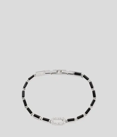 Karl Lagerfeld Pavé Heart Charm Bracelet
