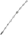 Karl Lagerfeld Pave Logo, Fireball & Mixed-cut Crystal Flex Bracelet In White