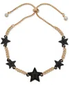Karl Lagerfeld Pave Star Slider Bracelet In Black