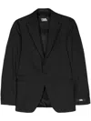 Karl Lagerfeld Peak Single-breasted Blazer In Black