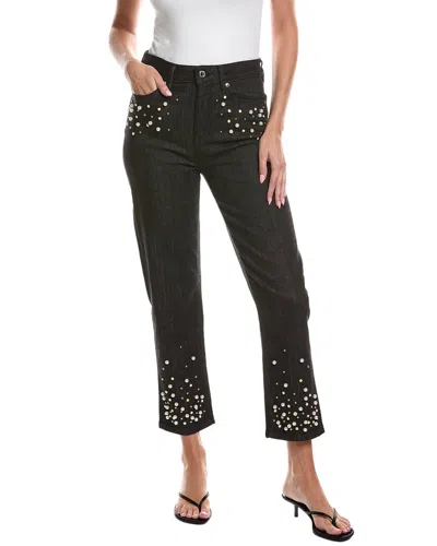 Karl Lagerfeld Pearl Denim Pant In Black