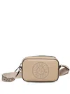 Karl Lagerfeld Perforated-logo Crossbody Bag In Neutral