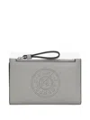 Karl Lagerfeld Perforated Logo Wallet In Gray