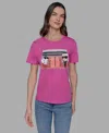 Karl Lagerfeld Petite Karl & Choupette Graphic Tee