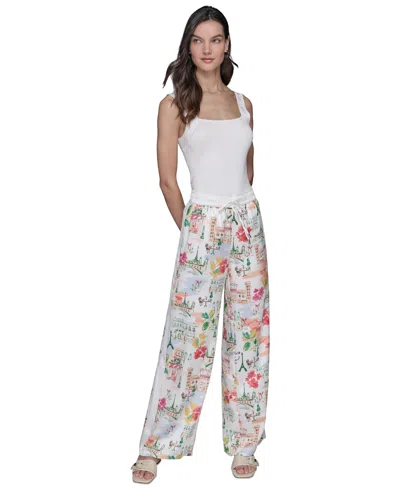 Karl Lagerfeld Petite Multi-print Soft Pants