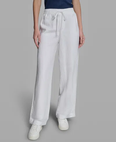 Karl Lagerfeld Petite Pull-on Pants In White