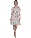Karl Lagerfeld Womens Printed Cotton A Line Shirtdress 0 14p