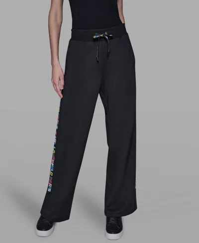 KARL LAGERFELD PETITE STRAIGHT-LEG ANKLE PANTS