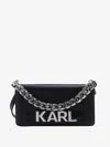 Karl Lagerfeld Phone Case With Frontal Metal Logo In Black