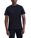Karl Lagerfeld Pima Cotton Stretch Embroidered Logo Tee In Schwarz