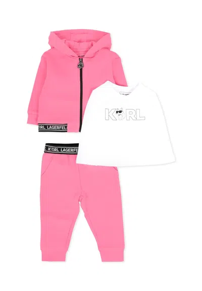 Karl Lagerfeld Pink Suit For Baby Girl With Choupette