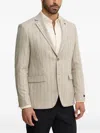 Karl Lagerfeld Pinstripe Pocket Blazer In Neutral