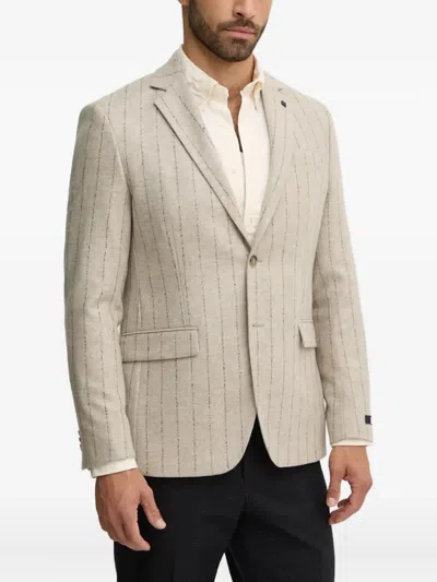 Karl Lagerfeld Pinstripe Pocket Blazer In Neutral