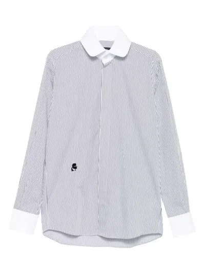 Karl Lagerfeld Pinstripe Shirt In White